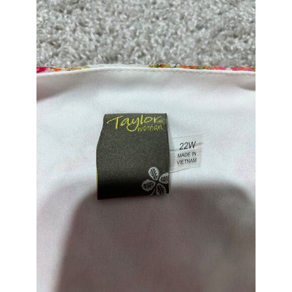 NWT TAYLOR Womens Sz 22W Floral Sleeveless Elastic Waist Lined Maxi Dress - Picture 9 of 10